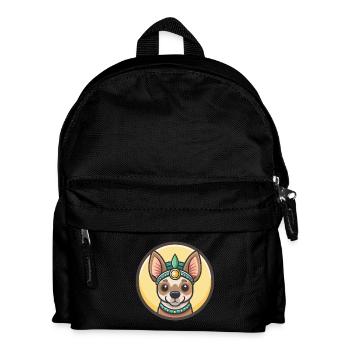 Peruanische Inka-Orchidee-Hunderasse Karikatur Kawaii Haustier - Kinder Rucksack - Schwarz - Vorne
