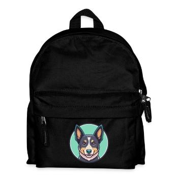 Australian Stumpy Tail Cattle Dog Breed Cartoon - Sac à dos Enfant - noir - Devant