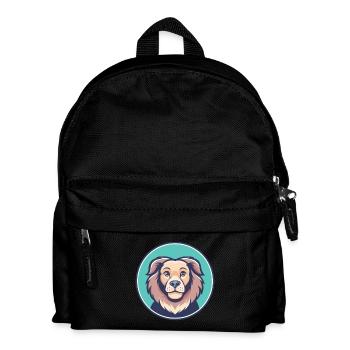 Carea Leones Dog Breed Cartoon Kawaii Clipart Pet - Kids' Backpack - black - Front