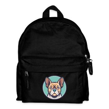Braque Auvergne Chien Race Dessin animé Kawaii Clipart - Sac à dos Enfant - noir - Devant