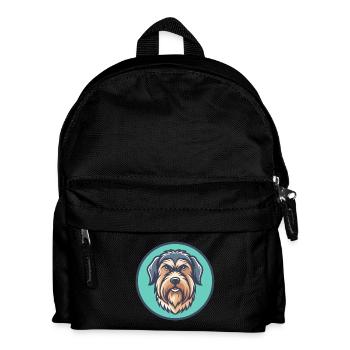 Briquet Griffon Vendéen Chien Race Dessin Animé Kawaii - Sac à dos Enfant - noir - Devant