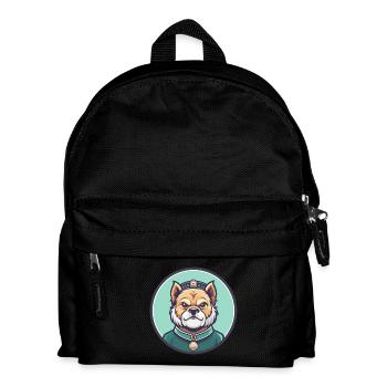 Chinese Imperial Dog Breed Cartoon Kawaii Clipart - Kids' Backpack - black - Front