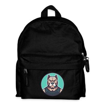 Cordoba chien de combat race dessin animé Kawaii Clipart - Sac à dos Enfant - noir - Devant
