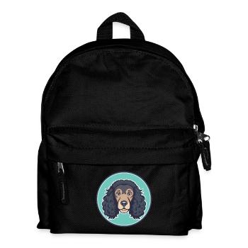 Irish Water Spaniel Dog Breed Funny Cartoon Kawaii - Kids' Backpack - black - Front