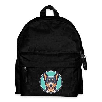 Lancashire Heeler Hunderasse Cartoon Kawaii Clipart - Kinder Rucksack - Schwarz - Vorne