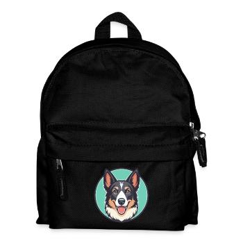 Majorca Shepherd Dog Breed Cartoon Kawaii Clipart - Kids' Backpack - black - Front