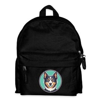 Kromfohrlander Race Chien Dessin animé Kawaii Clipart - Sac à dos Enfant - noir - Devant