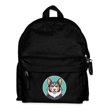 Lapinporokoira Chien Race Dessin animé Kawaii Clipart - Sac à dos Enfant - noir - Devant