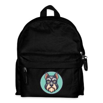 Mittelschnauze Chien Race Dessin animé Kawaii Clipart - Sac à dos Enfant - noir - Devant