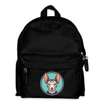 Peruanische Inka-Orchidee-Hunderasse Karikatur Kawaii Haustier - Kinder Rucksack - Schwarz - Vorne