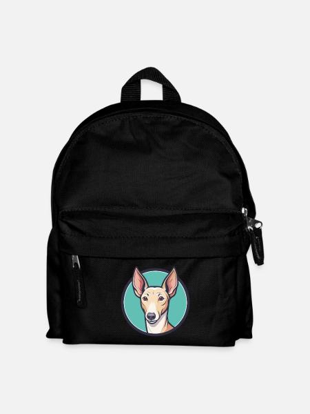 Podenco Valenciano Hunderasse Karikatur Kawaii - Kinder Rucksack - Schwarz