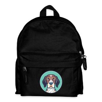 Alt Dänisch Pointer Hund Rasse Karikatur Kawaii - Kinder Rucksack - Schwarz - Vorne