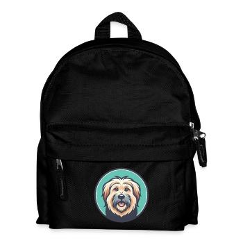 Pyrenäen Schäferhund Hunderasse Cartoon Kawaii Clipart - Kinder Rucksack - Schwarz - Vorne