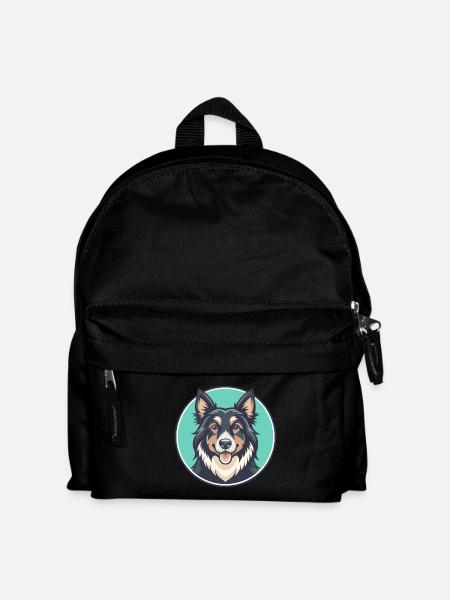 Rumänischer Rabe Schäferhund Hunderasse Karikatur Kawaii - Kinder Rucksack - Schwarz