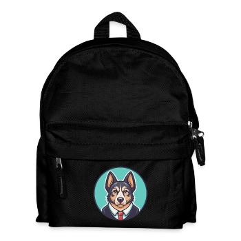 Schillerstovare Race Chien Dessin Animé Kawaii Clipart - Sac à dos Enfant - noir - Devant