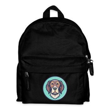 Slovak Rough Haired Pointer Dog Breed Cartoon Pet - Kids' Backpack - black - Front