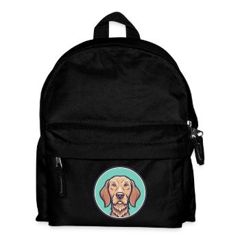 Wirehaired Vizsla Hunderasse Cartoon Kawaii Clipart - Kinder Rucksack - Schwarz - Vorne