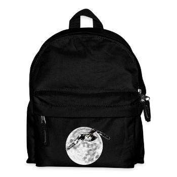 Owl in front of moon - Kids' Backpack - black - Front