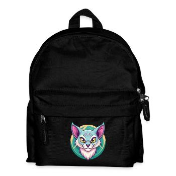 Brume australienne Chat Race Dessin animé Kawaii Animal - Sac à dos Enfant - noir - Devant