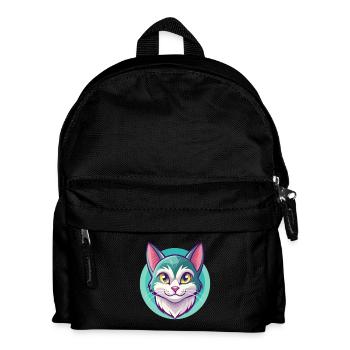 Europäisch Kurzhaarkatze Rasse Karikatur Kawaii Tier - Kinder Rucksack - Schwarz - Vorne