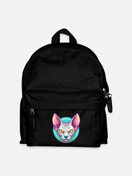 Don Sphynx Katzenrasse Cartoon Kawaii Tier Haustier - Kinder Rucksack - Schwarz