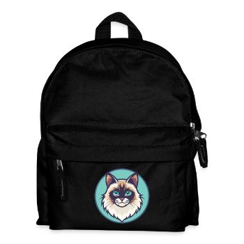 Neva Masquerade Cat Breed Cartoon Kawaii Animal - Kids' Backpack - black - Front