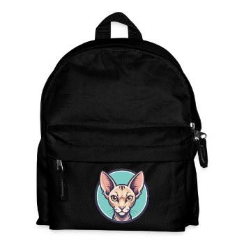 Orientalische Katzenrasse Karikatur Kawaii Tier Haustier - Kinder Rucksack - Schwarz - Vorne