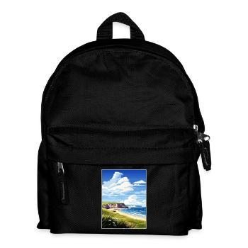 Péninsule de Gower Aonb Affiche de voyage Souvenir WPA - Sac à dos Enfant - noir - Devant