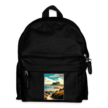 Northumberland Coast Anob Affiche de voyage souvenir - Sac à dos Enfant - noir - Devant