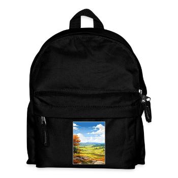 Clwydian Range und Dee Valley Aonb Reiseposter - Kinder Rucksack - Schwarz - Vorne