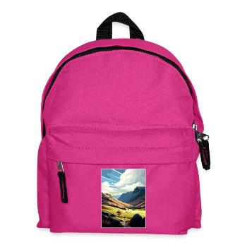 Clwydian Range Anob Vintage Reiseposter Souvenir - Kinder Rucksack - Fuchsia - Vorne