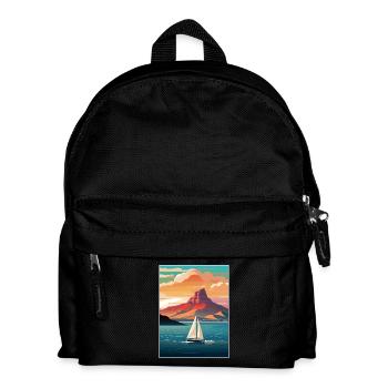 Cape Town South Africa Travel Poster Souvenir WPA - Kids' Backpack - black - Front