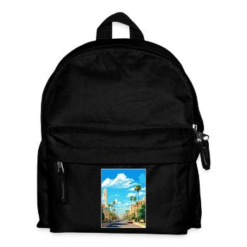 Casablanca Maroc Affiche de voyage Souvenir Peinture WP - Sac à dos Enfant - noir - Devant
