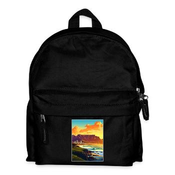 Cape Town Afrique du Sud Affiche de voyage Souvenir WPA - Sac à dos Enfant - noir - Devant