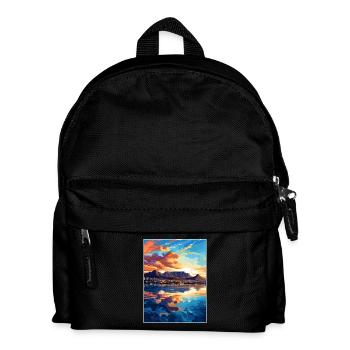 Cape Town South Africa Travel Poster Souvenir WPA - Kids' Backpack - black - Front