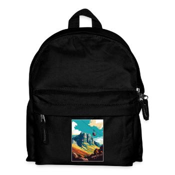 Tafelberg Südafrika Reiseposter Souvenir - Kinder Rucksack - Schwarz - Vorne