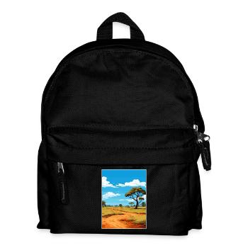 Krüger Nationalpark Südafrika Reiseposter - Kinder Rucksack - Schwarz - Vorne