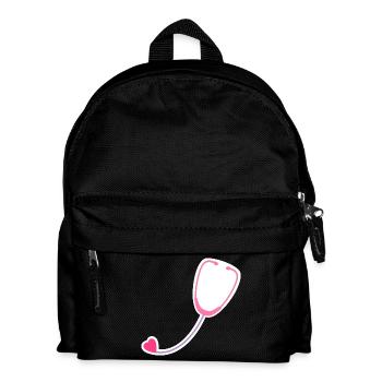 Farbiges Stethoskop - Kinder Rucksack - Schwarz - Vorne