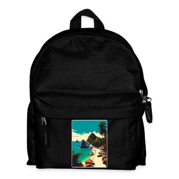 Ko Tao Thailand Thai Travel Poster Souvenir WPA - Kids' Backpack - black - Front