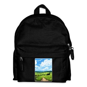 High Weald Aonb Affiche de voyage Souvenir Peinture WPA - Sac à dos Enfant - noir - Devant