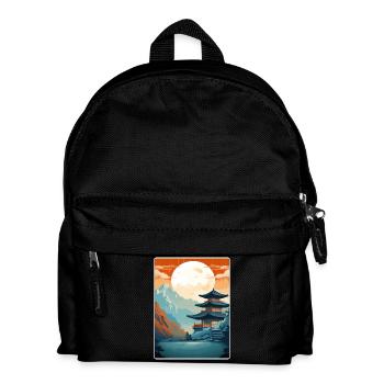 Seoul South Korea Travel Poster Souvenir Paint WPA - Kids' Backpack - black - Front