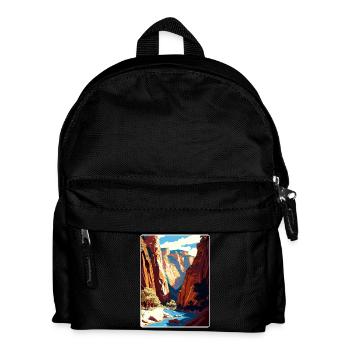 Zion National Park The Narrows Arizona Travel Card - Kids' Backpack - black - Front