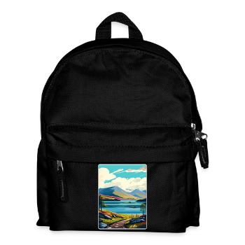 Loch Lomond National Park Travel Poster Souvenir - Kids' Backpack - black - Front