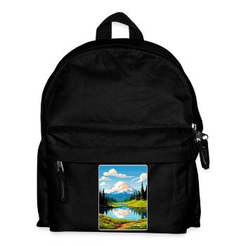 Mount Rainer Neuer Nationalpark Reiseplakat WPA - Kinder Rucksack - Schwarz - Vorne