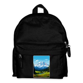Mount Rainer Neuer Nationalpark Reiseplakat WPA - Kinder Rucksack - Schwarz - Vorne