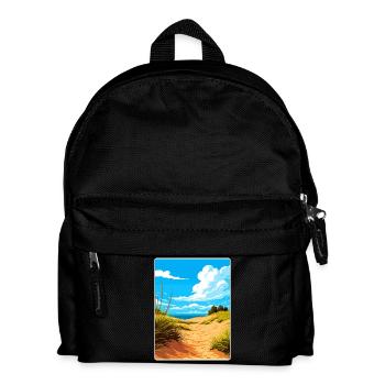 Indiana Dunes Nationalpark Reiseplakat Souvenir - Kinder Rucksack - Schwarz - Vorne