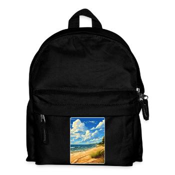 Indiana Dunes Nationalpark Reiseplakat Souvenir - Kinder Rucksack - Schwarz - Vorne