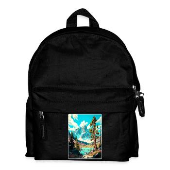 Bridger Teton National Park Affiche de voyage souvenir - Sac à dos Enfant - noir - Devant