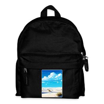 White Sands Nationalpark Reiseplakat Souvenir - Kinder Rucksack - Schwarz - Vorne