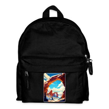 Arches Nationalpark Reiseposter Souvenir WPA - Kinder Rucksack - Schwarz - Vorne